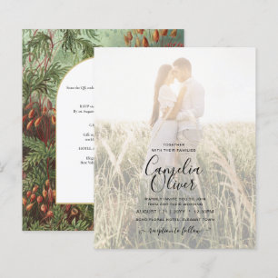 Papier Vintage Botanique Green Terracotta Mariage