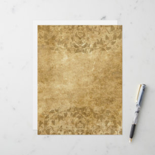 Papier Vintage Brown parchemin et vignes En-tête