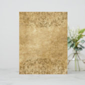 Papier Vintage Brown parchemin et vignes En-tête (Debout devant)