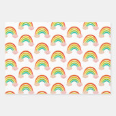 Papier vintage Coupé Arc-En-Ciel Et Nuages (Devant)