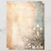 Papier Vintage Damas florales (Devant / Derrière)