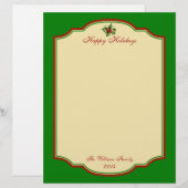 Papier Vintage de Noël personnalisé vacances stationnaire (Devant / Derrière)