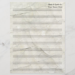 Papier vintage découpé Vierge Musique 10 Stave