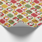 Papier vintage d'emballage cadeau de Noël (Coin)