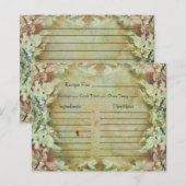 Papier Vintage Floral Recipe Cards (Devant / Derrière)