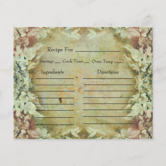 Papier Vintage Floral Recipe Cards