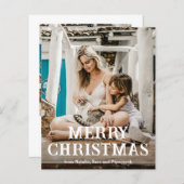 Papier Vintage Font Simple Photo Moderne (Devant / Derrière)