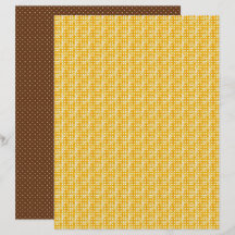 Vintage Honey Bee Polka Dot Journal Paper Sheet