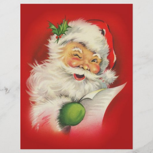 Papier Vintage Noël Père Noël (Devant)
