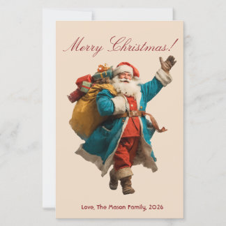 Papier Vintage Père Noël Conception personnalisée de Noël