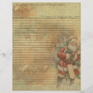 Papier Vintage Père Noël - Jolly Old St. Nicholas Letterh