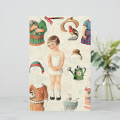 Papier vintage Poupées papeterie (Debout devant)