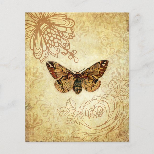 Papier Vintage pour scrapbook Golden Moth (Devant)