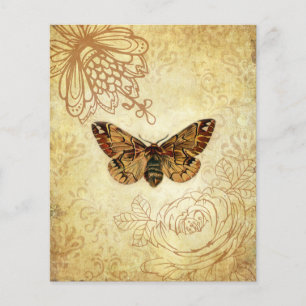 Papier Vintage pour scrapbook Golden Moth