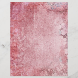 Papier Vintage pour scrapbook rose Shabby