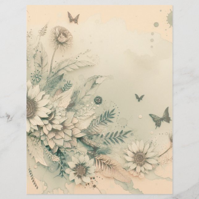 Papier vintage pour scrapbooking, éléments éphémèr (Devant)