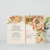 Papier Vintage romantique peinture de mariage rose progra (Debout devant)