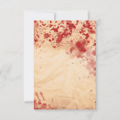Papier Vintage sanglant Halloween gothique RSVP Ré (Dos)