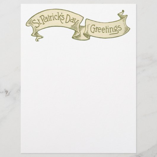 Papier Vintage St. Patrick's Day Salutations Bannière d'o (Devant)