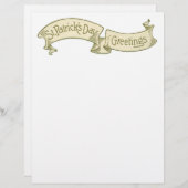 Papier Vintage St. Patrick's Day Salutations Bannière d'o (Devant / Derrière)
