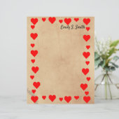 Papier vintage Valentine Heart Border (Debout devant)