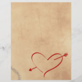 Papier vintage Valentine Heart Border (Dos)