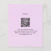 Papier Violet violet QR RSVP budget faire-part de mariage (Dos)