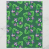 Papier Violets sur vert émeraude (Dos)