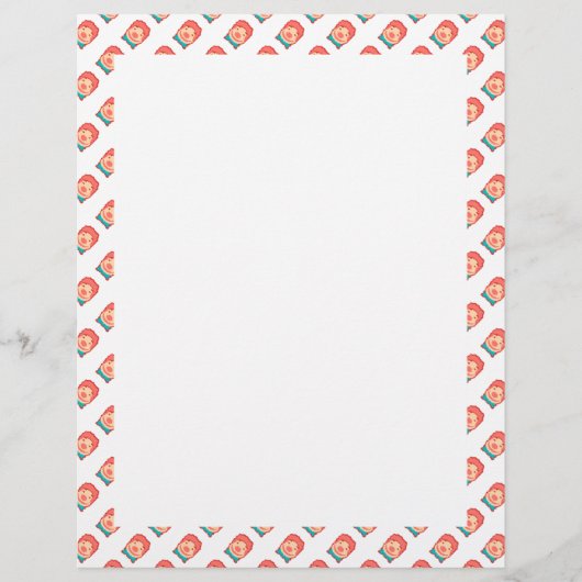 Papier Visage de clown pixelisé mignon  (Devant)