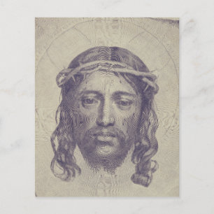 Papier Visage du Christ sur le voile de Sainte Véronique 