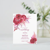 Papier Viva magenta bourgogne rose fleurs budget invitati (Debout devant)