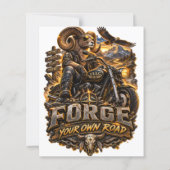 Papier VLLC Forge Your Own Road Motorcycle Biker Skeleton (Dos)