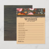 Papier Voeux Citrouille roses et orange pour le bébé (Devant / Derrière)