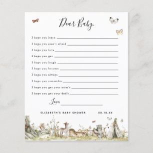 Papier Vœux de bébé chéris Jeu de baby shower