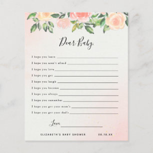 Papier Vœux de bébé chéris   Jeu de baby shower