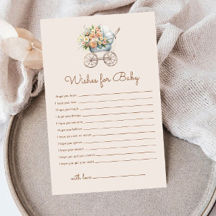Papier Vœux de berceau vintage pour jeu de bébé