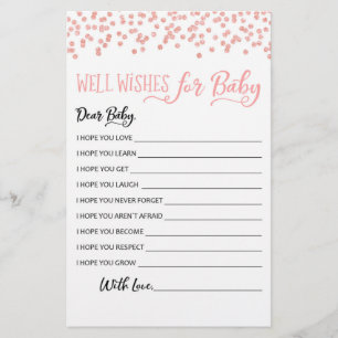 Papier Vœux de bonheur pour bébé Jeu de fête pour bébé