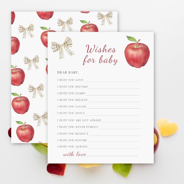 Papier Vœux de douche de bébé Apple pour bébé (Créateur téléchargé)