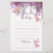 Papier Voeux De Fée Magique Pour Le Jeu De Baby shower (Devant)