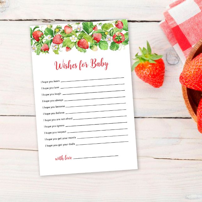 Papier Vœux de fraise pour jeu de bébé (Créateur téléchargé)