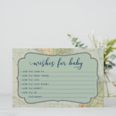 Papier Vœux de jeu de baby shower aventure pour bébé (Debout devant)