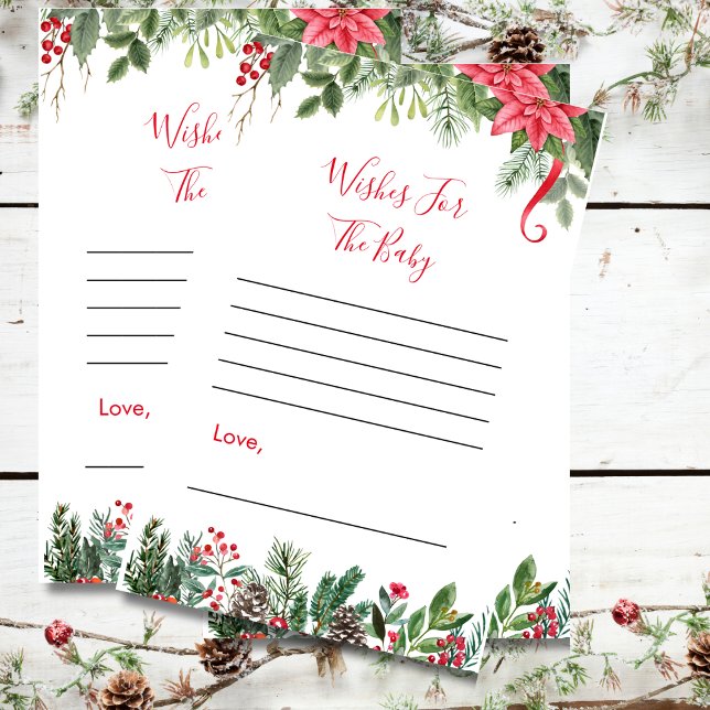 Papier Voeux de jeu de baby shower hiver noël (Créateur téléchargé)