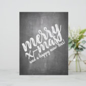 Papier Vœux de Noël sur le tableau noir (Debout devant)