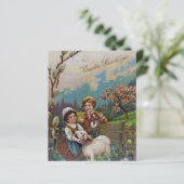 Papier Vœux de Pâques 1908 (Debout devant)