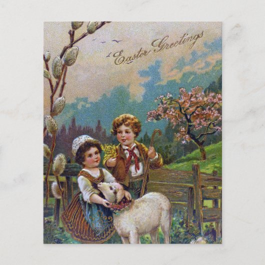 Papier Vœux de Pâques 1908 (Devant)