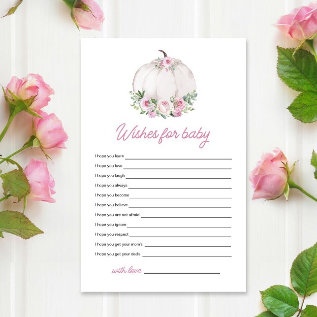 Papier Vœux de petite citrouille blanche pour jeu de bébé (Créateur téléchargé)