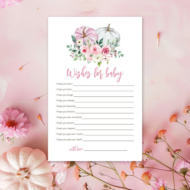 Papier Vœux de petite citrouille rose pour jeu de bébé (Créateur téléchargé)