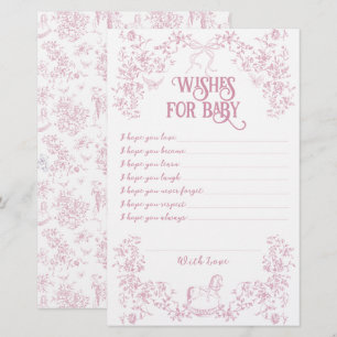 Papier Voeux floraux Vintages roses pour le jeu bébé