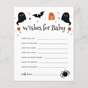 Papier Voeux pour bébé Baby shower Halloween Jeu