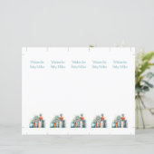 Papier Voeux pour bébé, Baby shower Keepsaké, Signet (Debout devant)